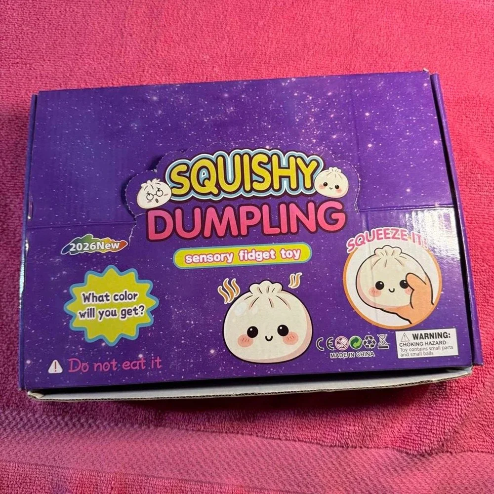 Squishy Mini Dumpling Mystery Fidget Toys Full Case of 12